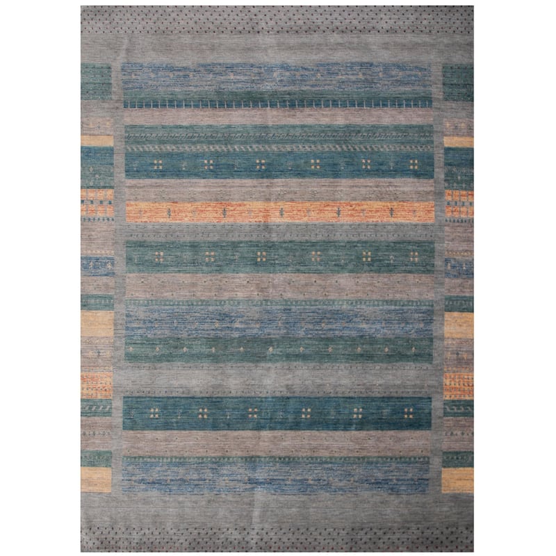 Alora Decor Southwestern Tribal Striped Grey Rug
