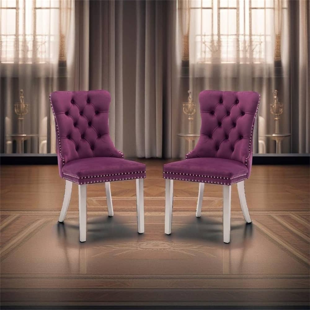 Contemporary Velvet Upholstered Dining Chair