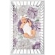 preview thumbnail 3 of 4, Sweet Jojo Designs Lavender Purple Boho Shabby Chic Floral Girl Fitted Mini Portable Crib Sheet Bohemian Vintage Watercolor