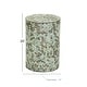 preview thumbnail 16 of 15, Multi Colored Mother of Pearl Shell Handmade Mosaic Geometric Accent Table