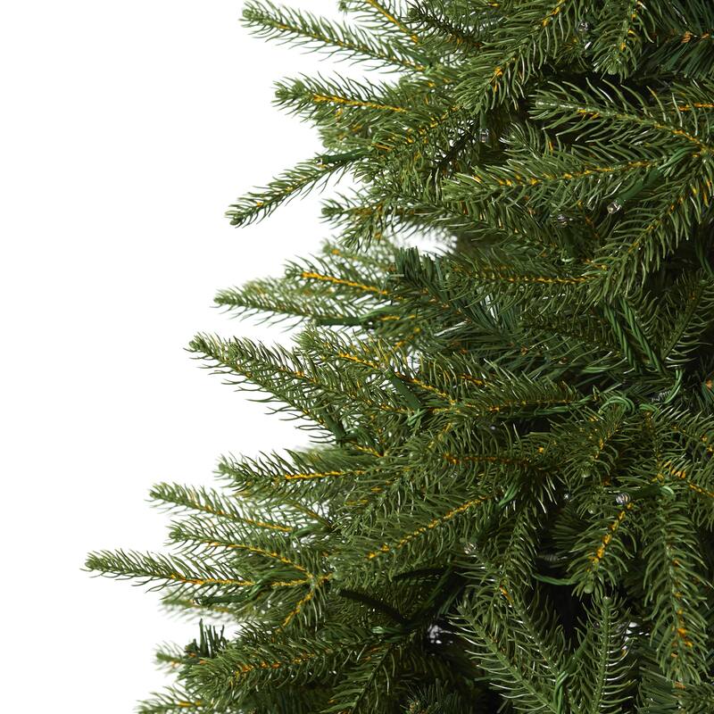 8' Pre-Lit Vancouver Fir Artificial Christmas Tree, Clear LED Lights - 8 Foot