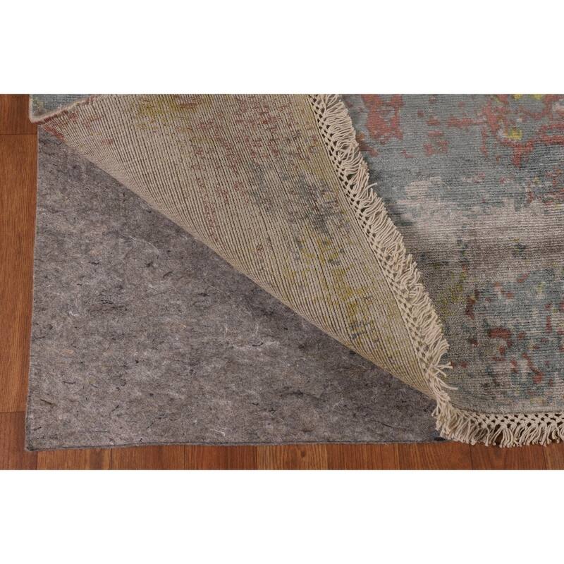 Contemporary Colorful Abstract Area Rug Handmade Wool Carpet - 4'10"x 7'4"