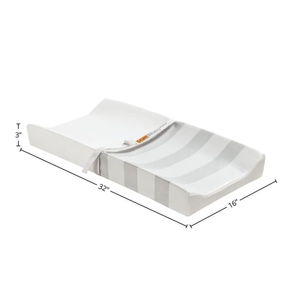 Mattress Fabric 32" Wide Premium 2-Sided Changing Pad, Cream