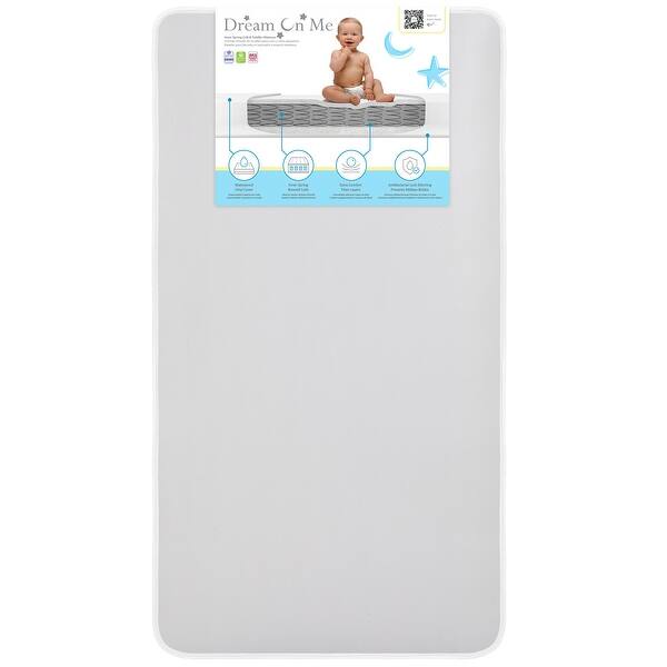 slide 2 of 6, Dream On Me Nirvana 6” 96 Coil Inner Spring Crib And Toddler Mattress - Gray Grey