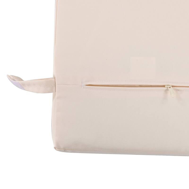 5-Piece Outdoor Patio Acacia Wood Dining Set with Rectangular Table and 4 Cushioned Chairs