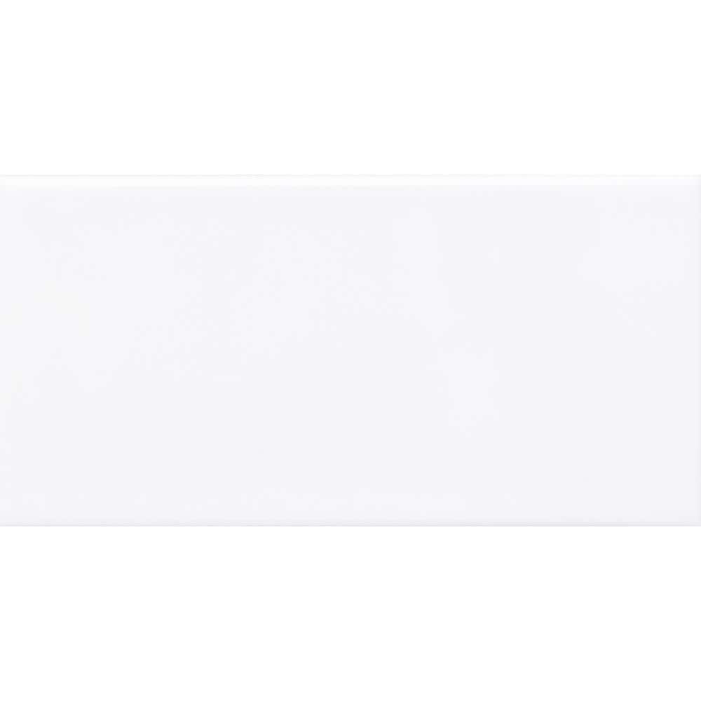 Blecker Street Fresno 3x6 White Polished Ceramic Subway Tile - Wall, Backsplash