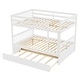 preview thumbnail 7 of 9, Convertible to 2 Full Size Platform Bunk Bed with Ladder Trundle and Safety Rail,Grey N/A