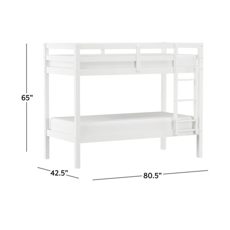 Hillsdale Caspian Wood Twin Over Twin Bunk Bed