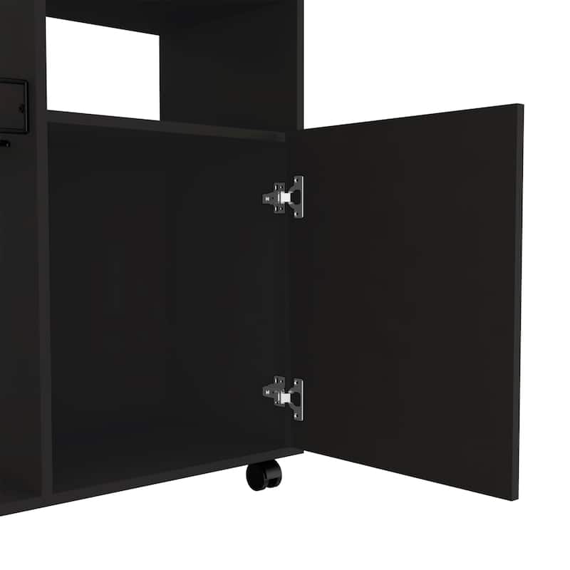 Kitchen Cart Kryot, Single Door Cabinet, Four Casters