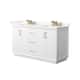 Option White / Giotto Quartz Top / Satin Bronze Hardware