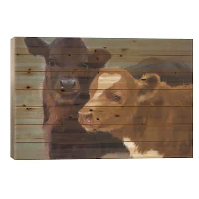 Farm Pals II Print On Wood by Carolyne Hawley - Multi-Color