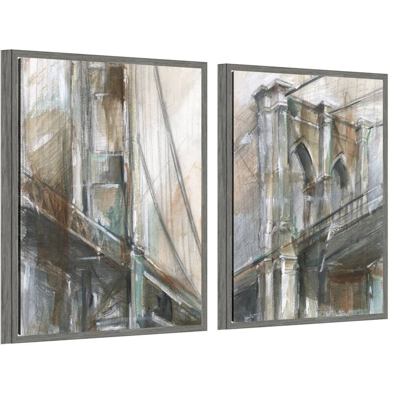 Amanti Art Icon of Architecture No. 1 & No. 2 - 2 Piece by Ethan Harper Framed Canvas Wall Art
