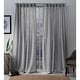 preview thumbnail 35 of 37, ATI Home Bella Sheer Hidden Tab Top Curtain Panel Pair 54X84 - Silver