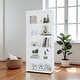 preview thumbnail 118 of 165, Glass Display Cabinet with Doors & Locks, Acrylic Shelves, Floor Standing Storage Showcase for Home or Office