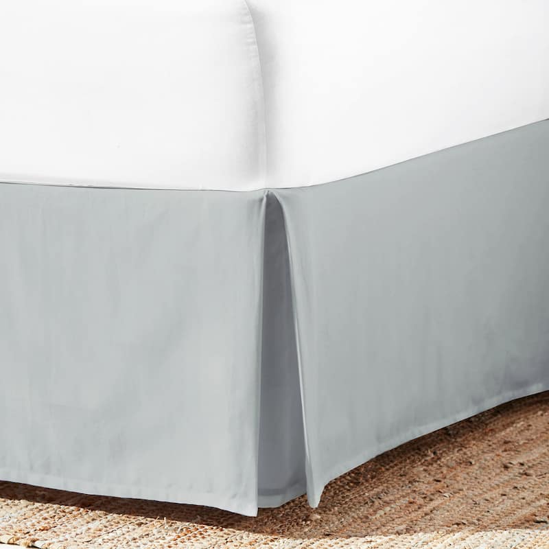 Everhome Cotton Sateen Collection 15 Inch Bed Skirt - Cal King - Gray
