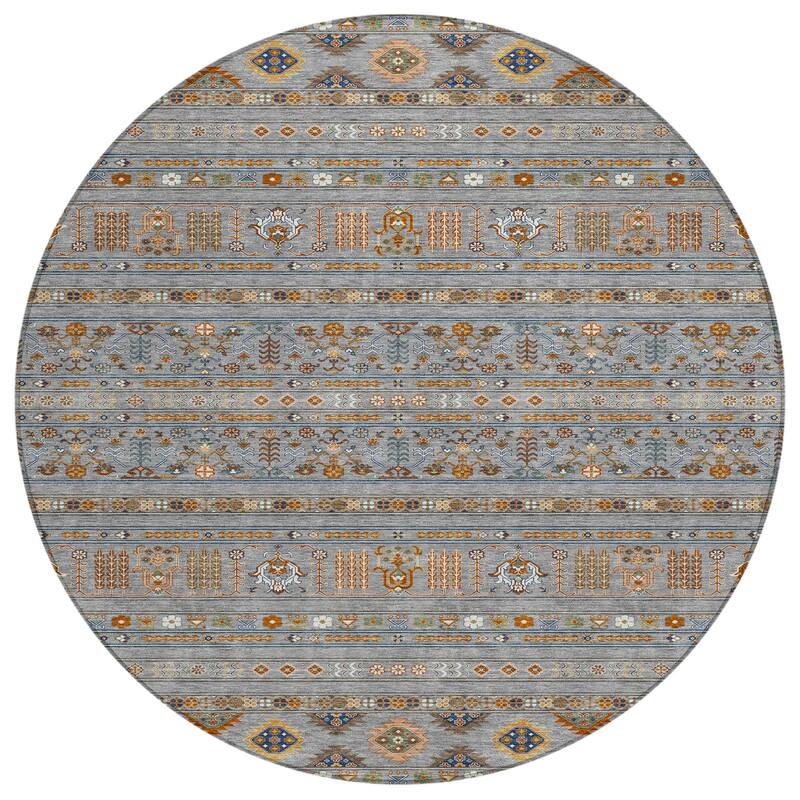 Machine Washable Indoor/ Outdoor Boho Moroccan Chantille Rug