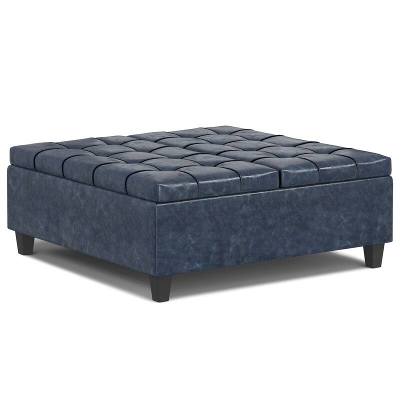 WYNDENHALL Elliot 40 inch Wide Transitional Square Table Ottoman