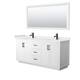 Option White, Black Trim, White Cultured Marble Top