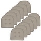 preview thumbnail 24 of 31, Sweet Home Collection Solid Color U-Shaped Memory Foam Chair Cushions - 16"x17" Set of 12 - Khaki