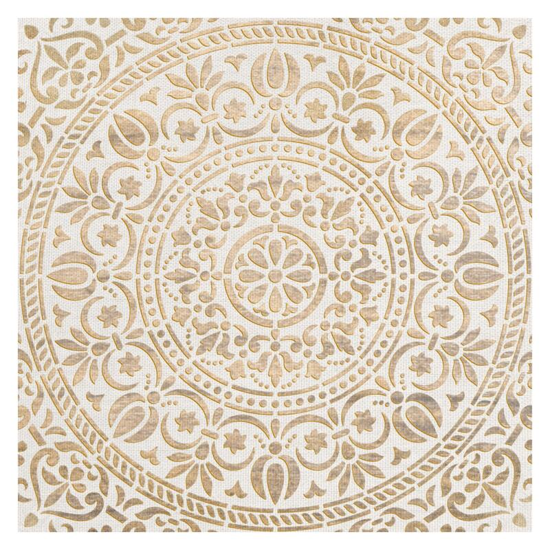 Ornamental White Gold by Belle Maison Canvas Art Print