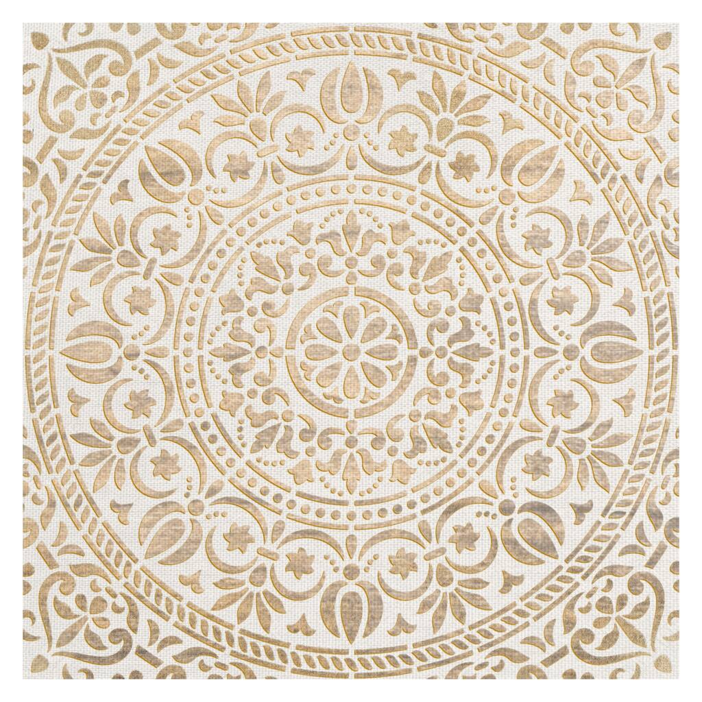 Ornamental White Gold by Belle Maison Canvas Art Print