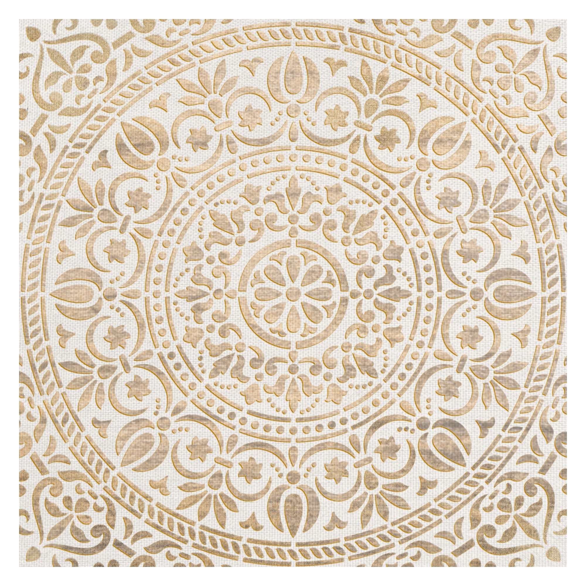 Ornamental White Gold by Belle Maison Canvas Art Print