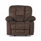 preview thumbnail 16 of 18, Gannon Fabric Reclining Glider Club Chair by Christopher Knight Home Chocolate