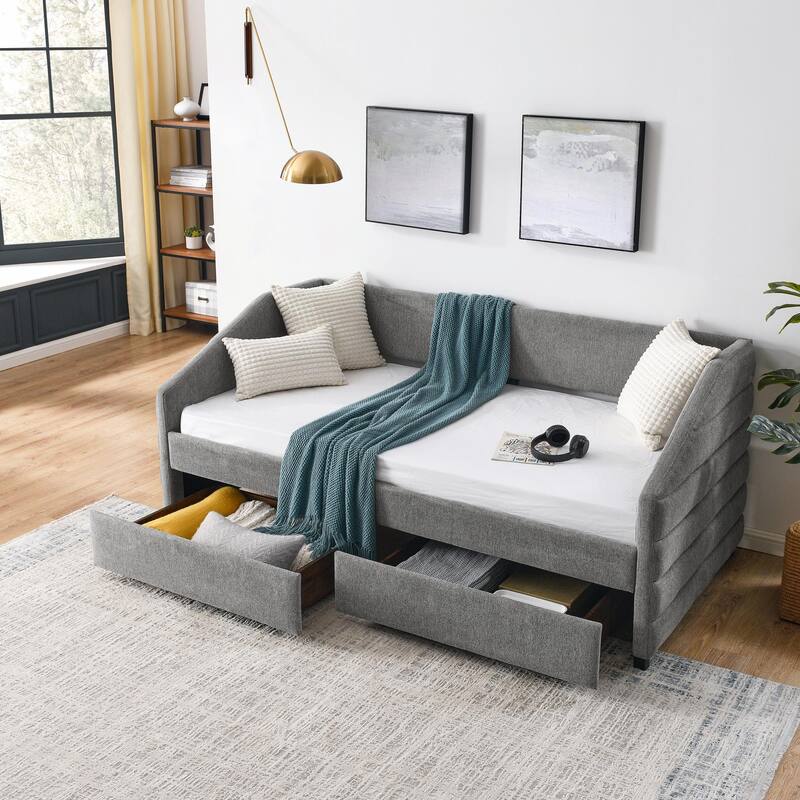 Tufted Daybed with Drawers
