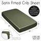 preview thumbnail 6 of 4, Sweet Jojo Designs Dark Green Boy Girl Gender Neutral Satin Fitted Crib Sheet Solid Color Hunter Forest Olive for Woodland Camo