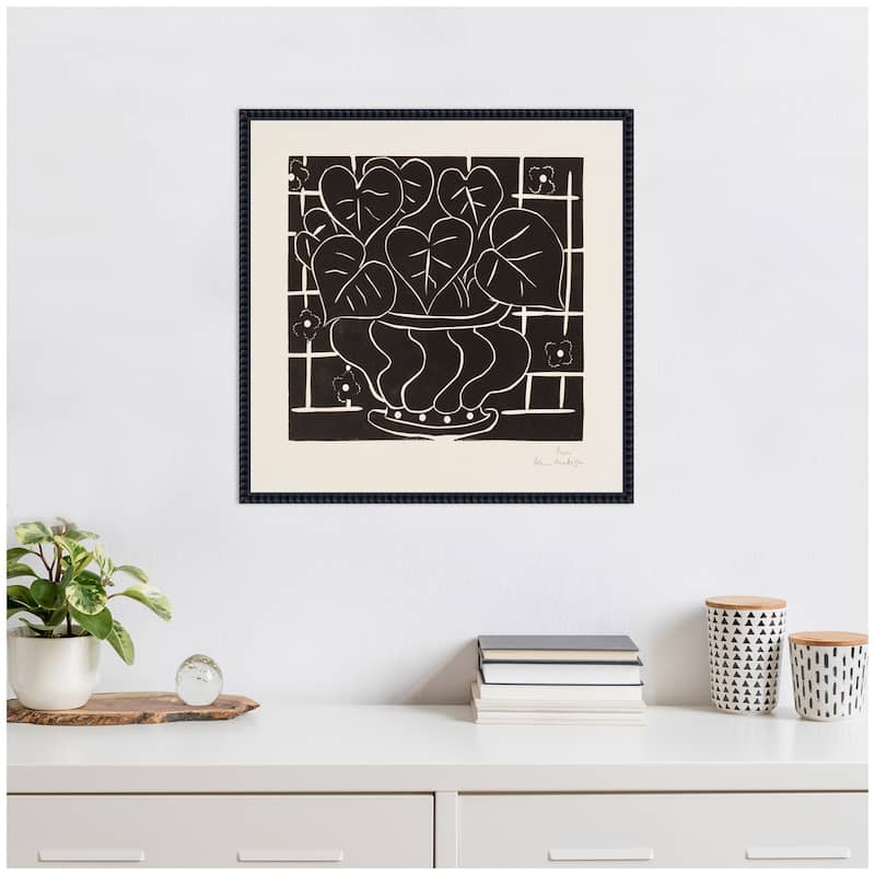 Kate and Laurel Corbeille de begonias 1938 Henri Matisse by Nostalgia Prints Framed Canvas Wall Art Print