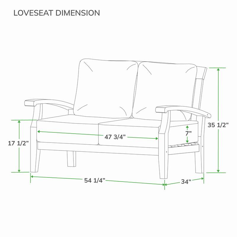 Cambridge Casual Leon 7-piece Teak Patio Conversation Set