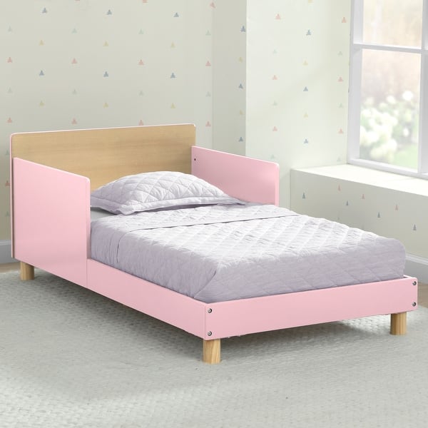 slide 2 of 14, Wood Toddler Bed with Reversible Headboard