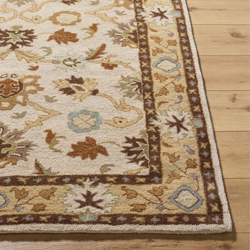 Livabliss Traditional Caesar Border Area Rug