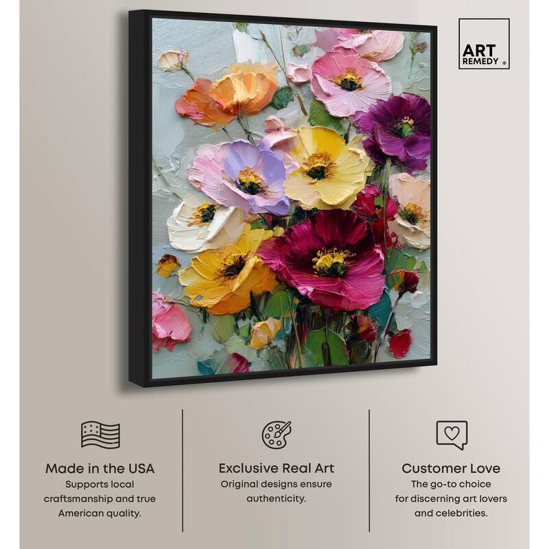 Floral Texture I Canvas by Art Remedy