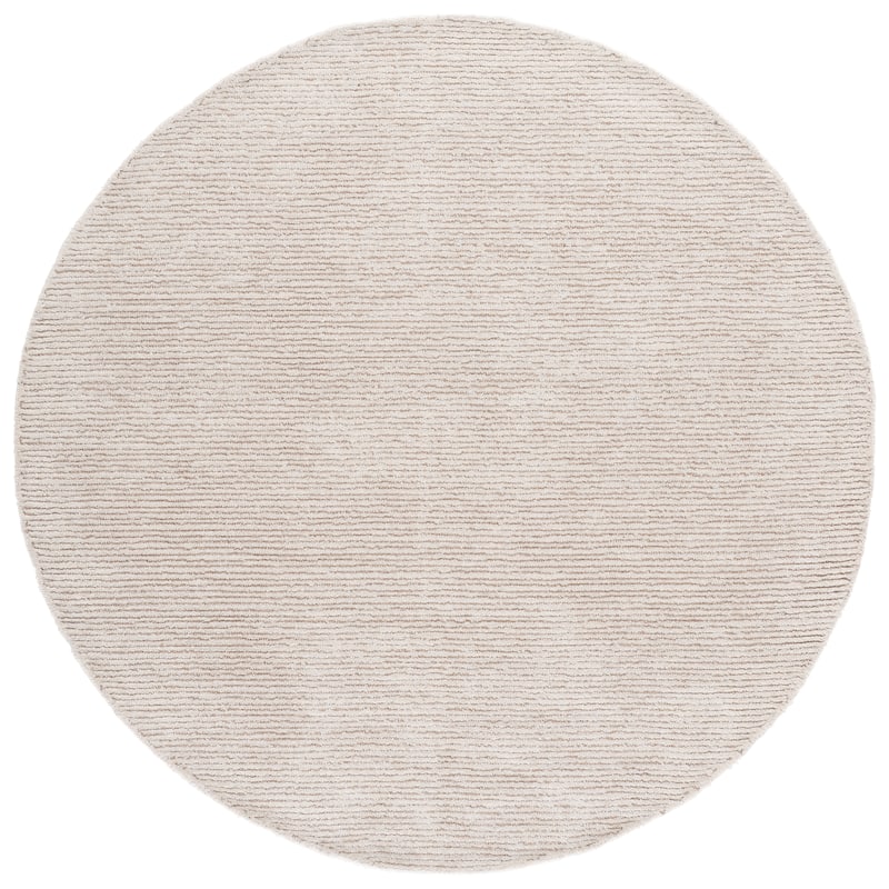 SAFAVIEH Handmade Abstract Rumena Contemporary Rug - 6' Round - Ivory/Taupe