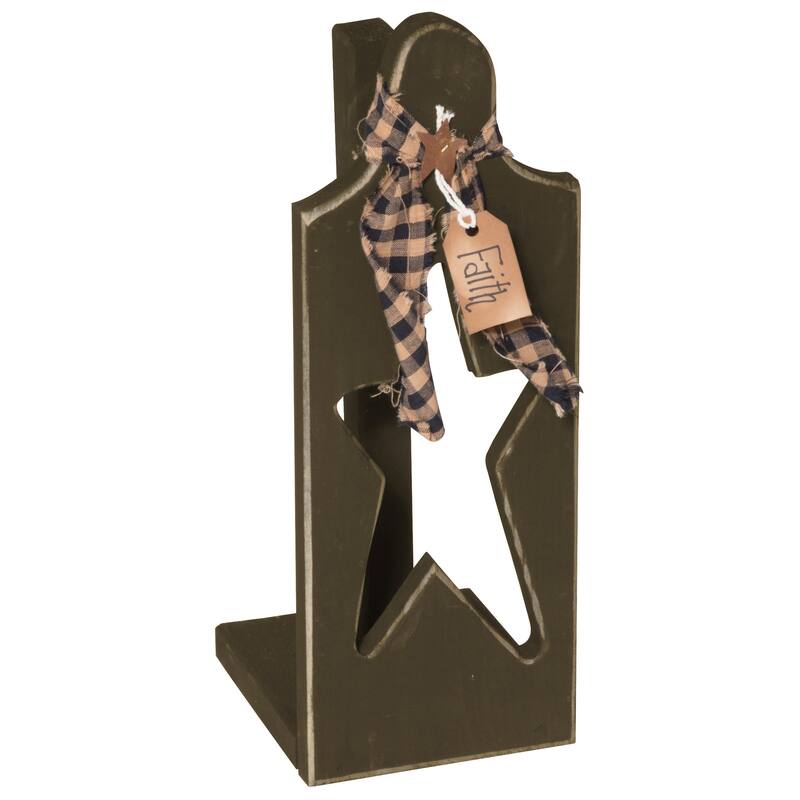 Amish Made Pine Primitive Paper Towel Holder - Olive Green