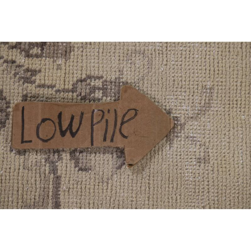 Hand Knotted Oriental 100% Wool Carpet Traditional Floral Beige & Ivories Tabriz Area Rug - 12' 4'' X 9' 10''