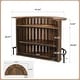 preview thumbnail 4 of 10, 39.4” H Brown Engineered Wood Bar Table with Footrest, 4-Tier Arc-Shaped Home Bar Unit