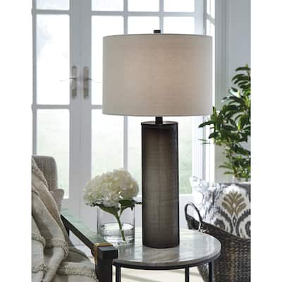 Signature Design by Ashley Dingerly Brown Table Lamp - 14"W x 14"D x 28"H