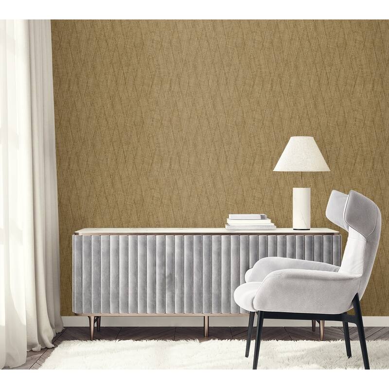 Seabrook Designs Sun Woven Embossed Vinyl Unpasted Wallpaper