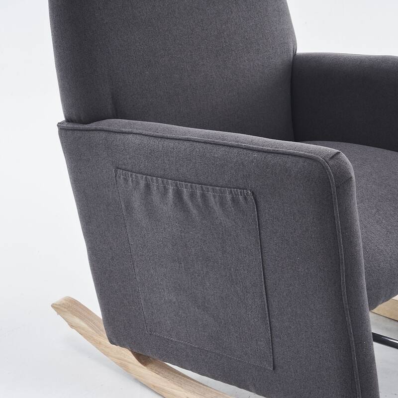 Rocking Chair With Adjustable Footrest