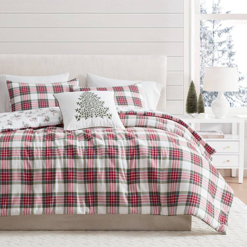 Martha Stewart Holiday Tree Green Throw Pillow