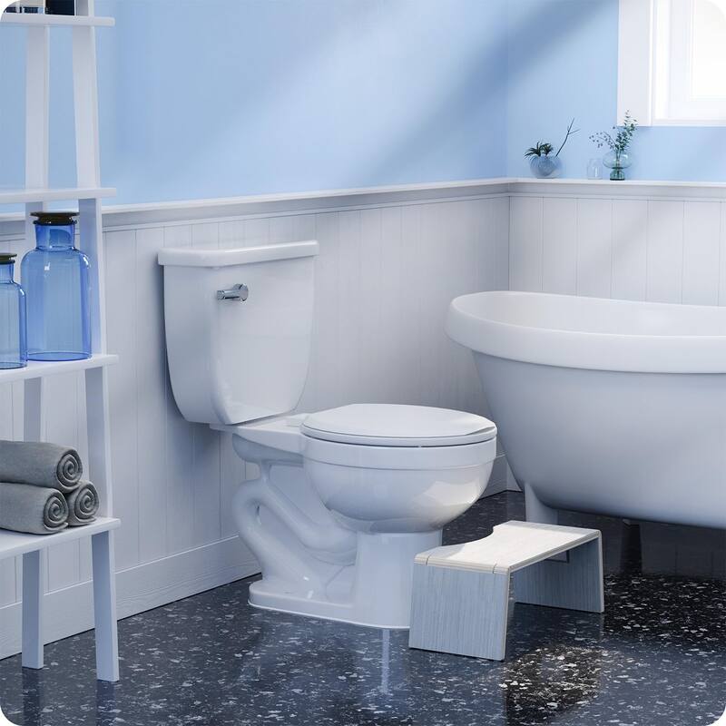 Squatty Potty Oslo Eucalyptus Folding Toilet Stool, Compact Stylish and Space-Saving Design for Better Bathroom Posture