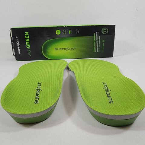 Superfeet Green Insoles, Professional-Grade High Arch Orthotic Insert