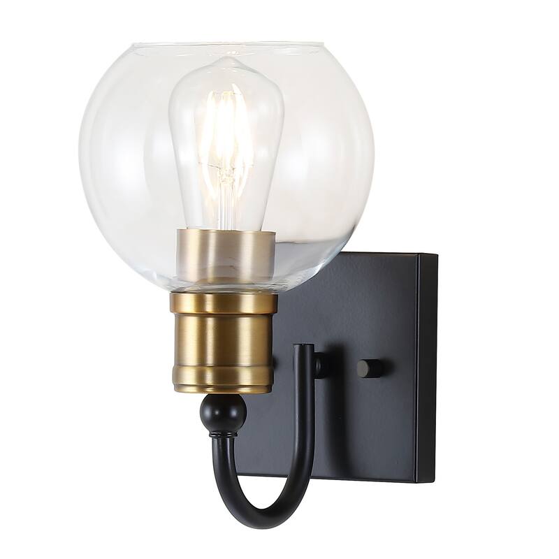 Kurtz Iron/Glass Rustic Vintage LED Vanity Light, by JONATHAN Y