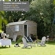 preview thumbnail 32 of 44, WINSOON 3-Piece All Weather HIPS Outdoor Folding Adirondack Chairs and Table Set