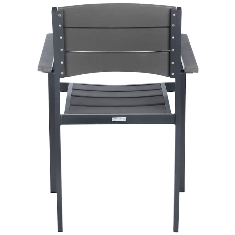 SAFAVIEH Outdoor Jayde Chair - Grey (Set of 2) - 23Wx22Dx33H