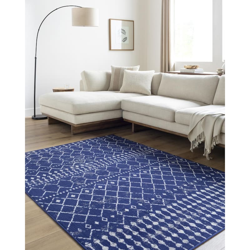 Livabliss Joel Mod Black/Ivory Ombre Geometric Striped Area Rug - 7' 10" x 10' - Beige/Cream - Rectangle