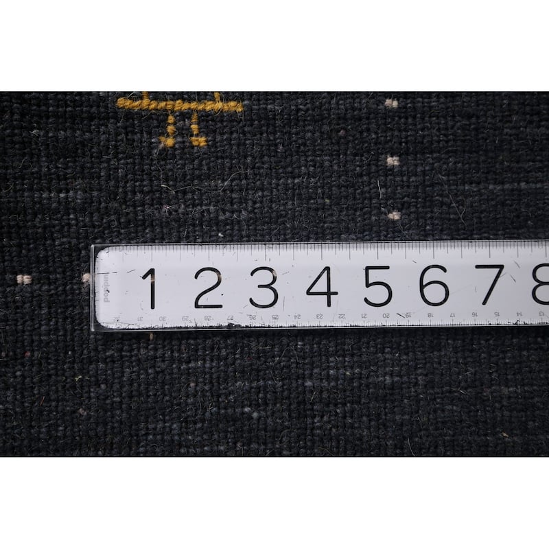 Gabbeh Indian Rug Hand-Knotted Oriental Wool Carpet - 7'11"x 9'8"