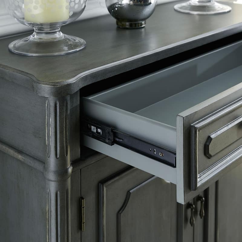 Madison Park Gray 1-Drawer 2-Door Accent Cabinet